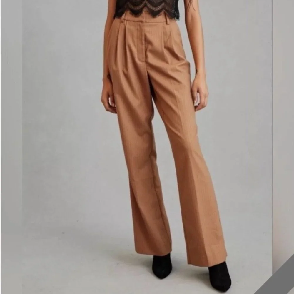 Favorite Daughter - The Favorite Pant- Camel Pinstripe- NWT - Picture 2 of 3